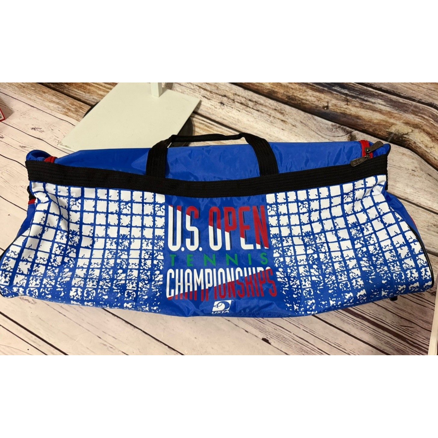 Vtg Us Open Tennis Championship Blue Red White Duffle Bag New Rare